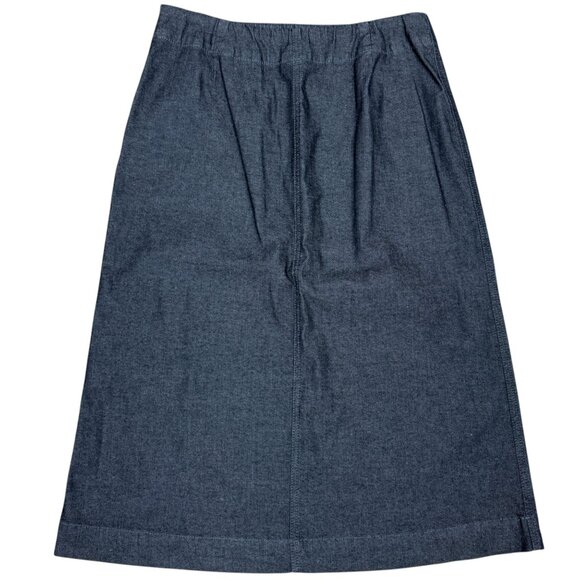EUC Women's EILEEN FISHER Long A-Line Denim‎ Black Skirt | Size S - Picture 2 of 9